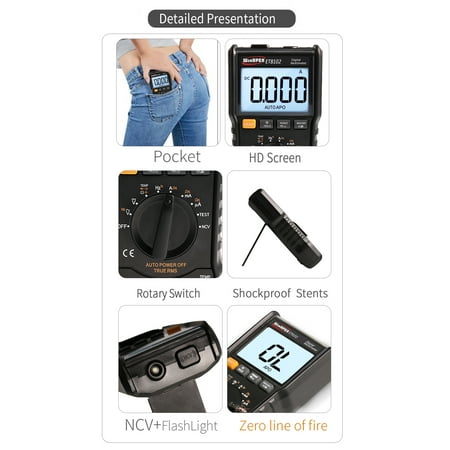 WinAPEX 6000 Counts Digital Multimeter Full Protection Mini DMM M0C8 WinAPEX 6000 Counts Digital Multimeter Full Protection Mini DMM M0C8